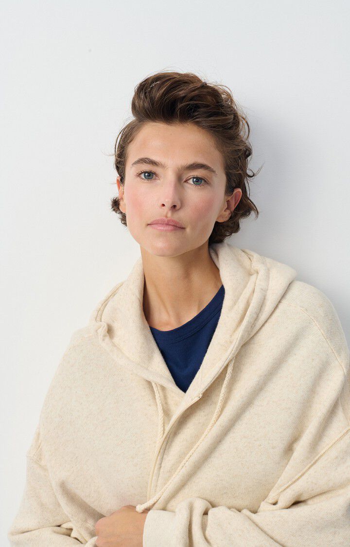 Itonay Zip-up Sweatshirt in Ecru