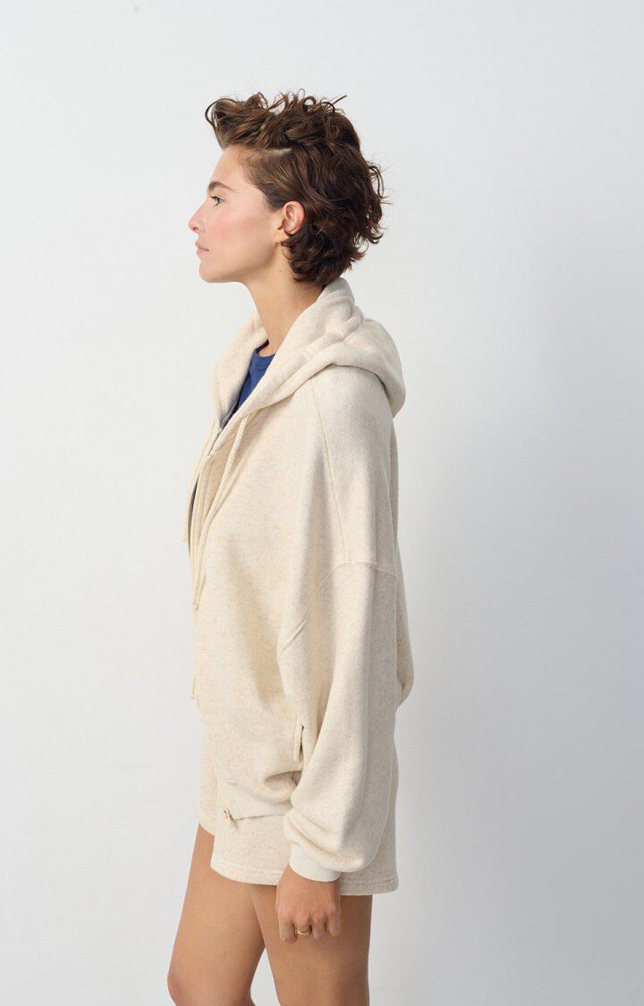 Itonay Zip-up Sweatshirt in Ecru