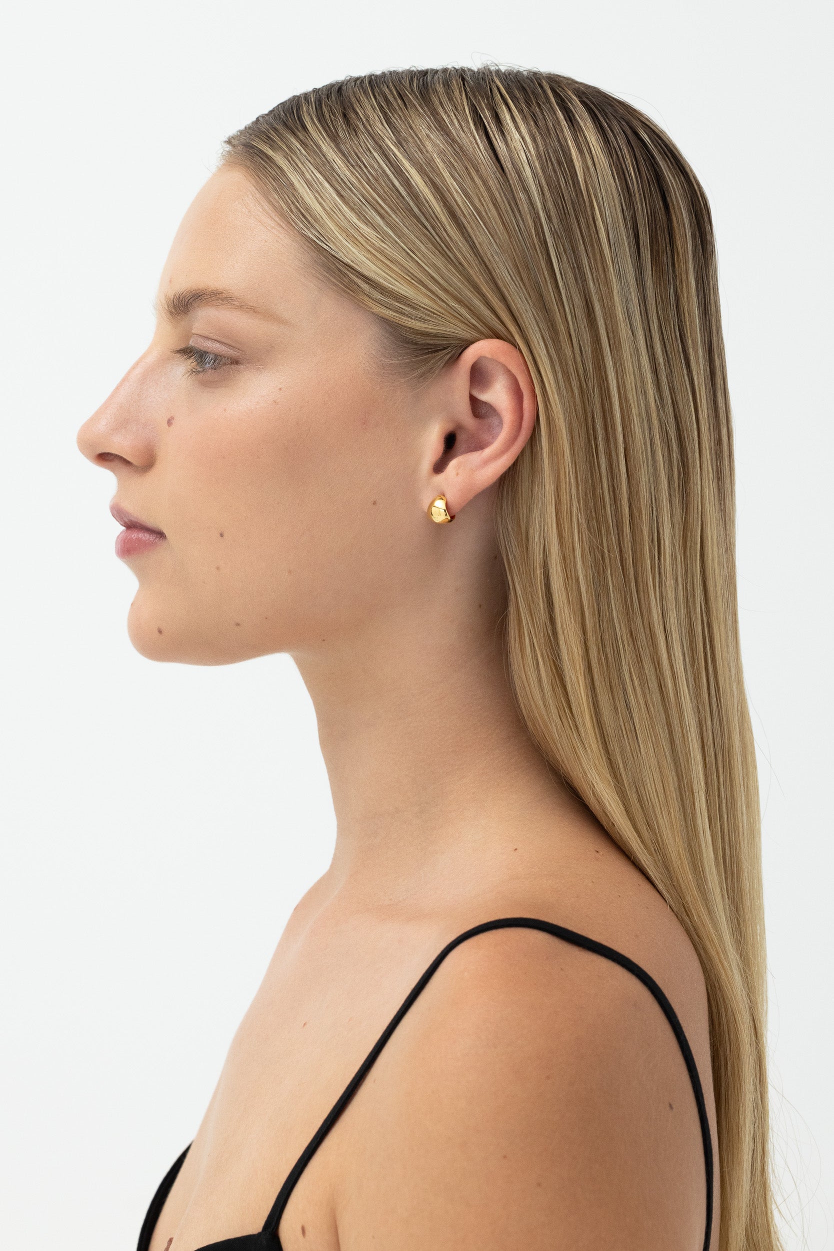 Fold Hoops Small - Gold