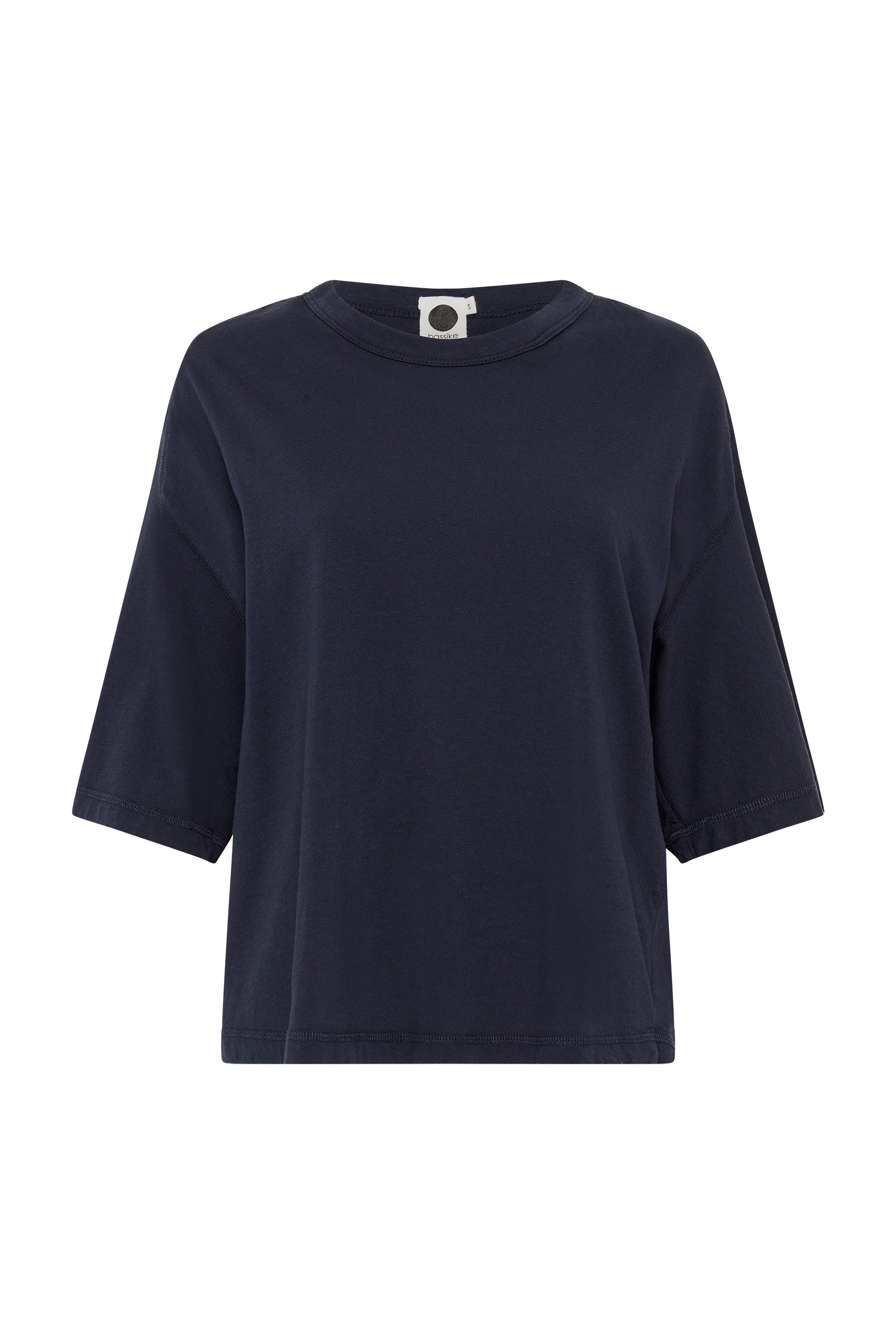 Back Splice Boxy S/S T-Shirt in Blue Ink