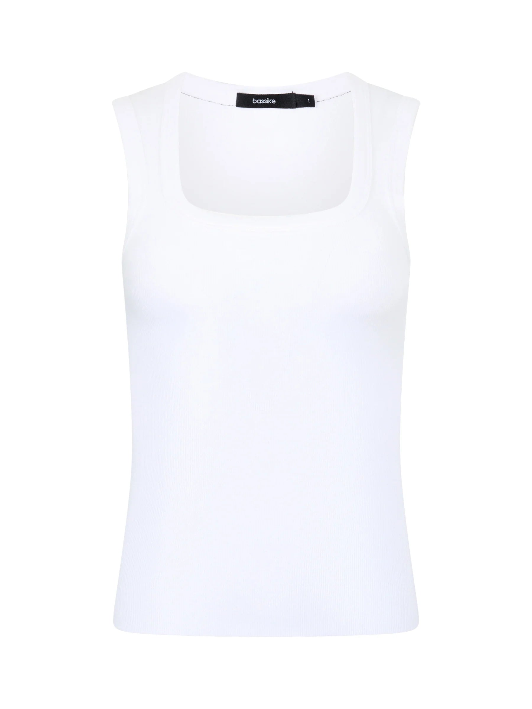 Low Scooped Rib Tank in White