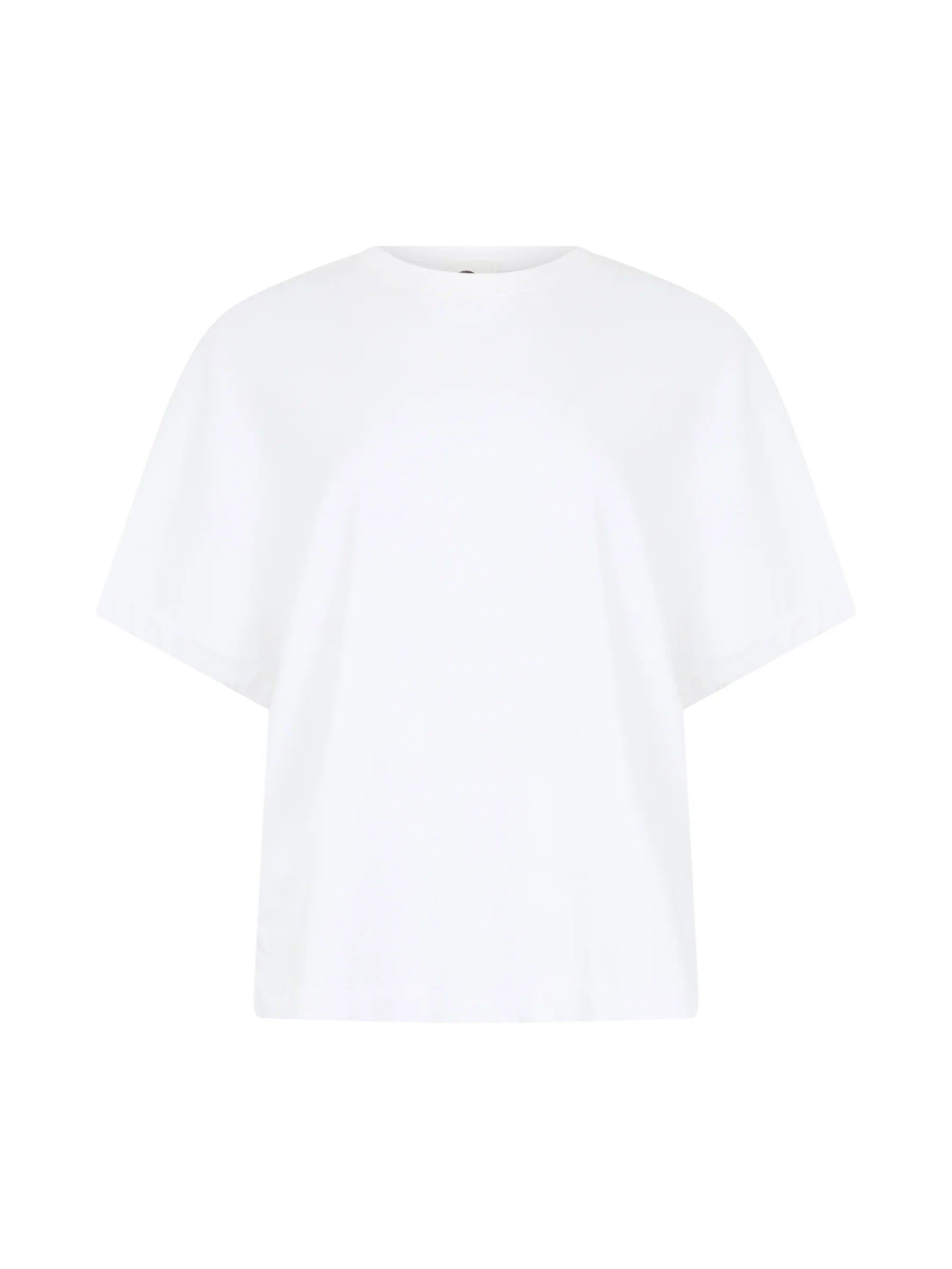 Boxy Crew Neck S/S T-Shirt in White