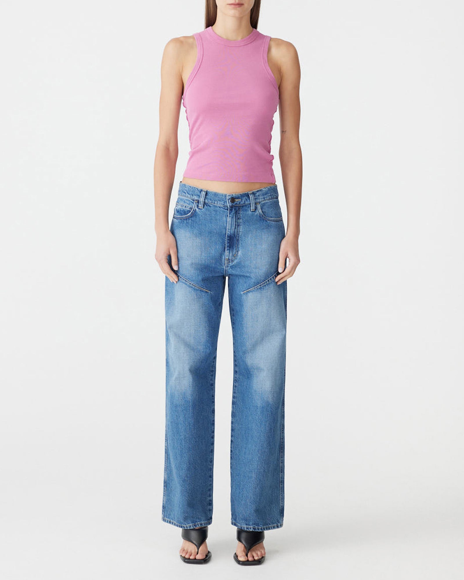 Seam Detail Tank in Boysenberry
