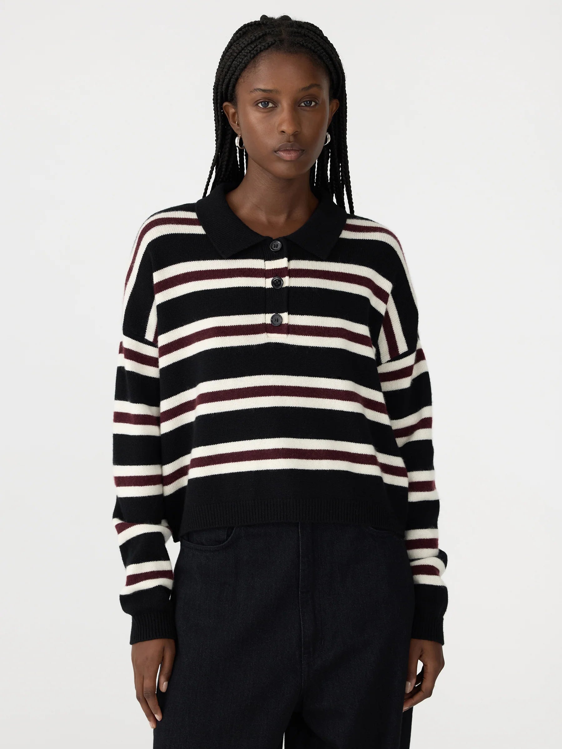 Striped Polo Knit