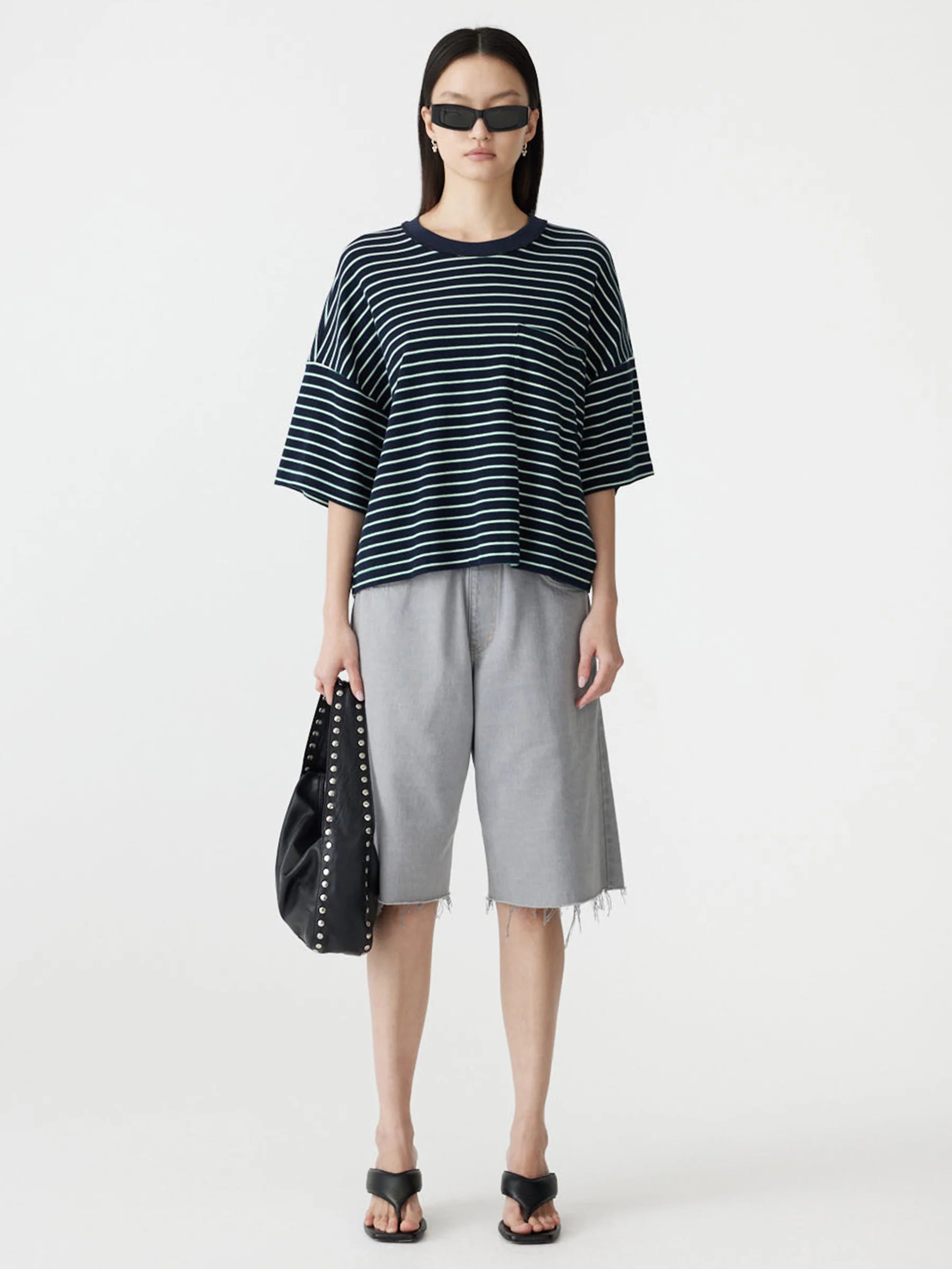 Reverse Stripe Boxy T-Shirt