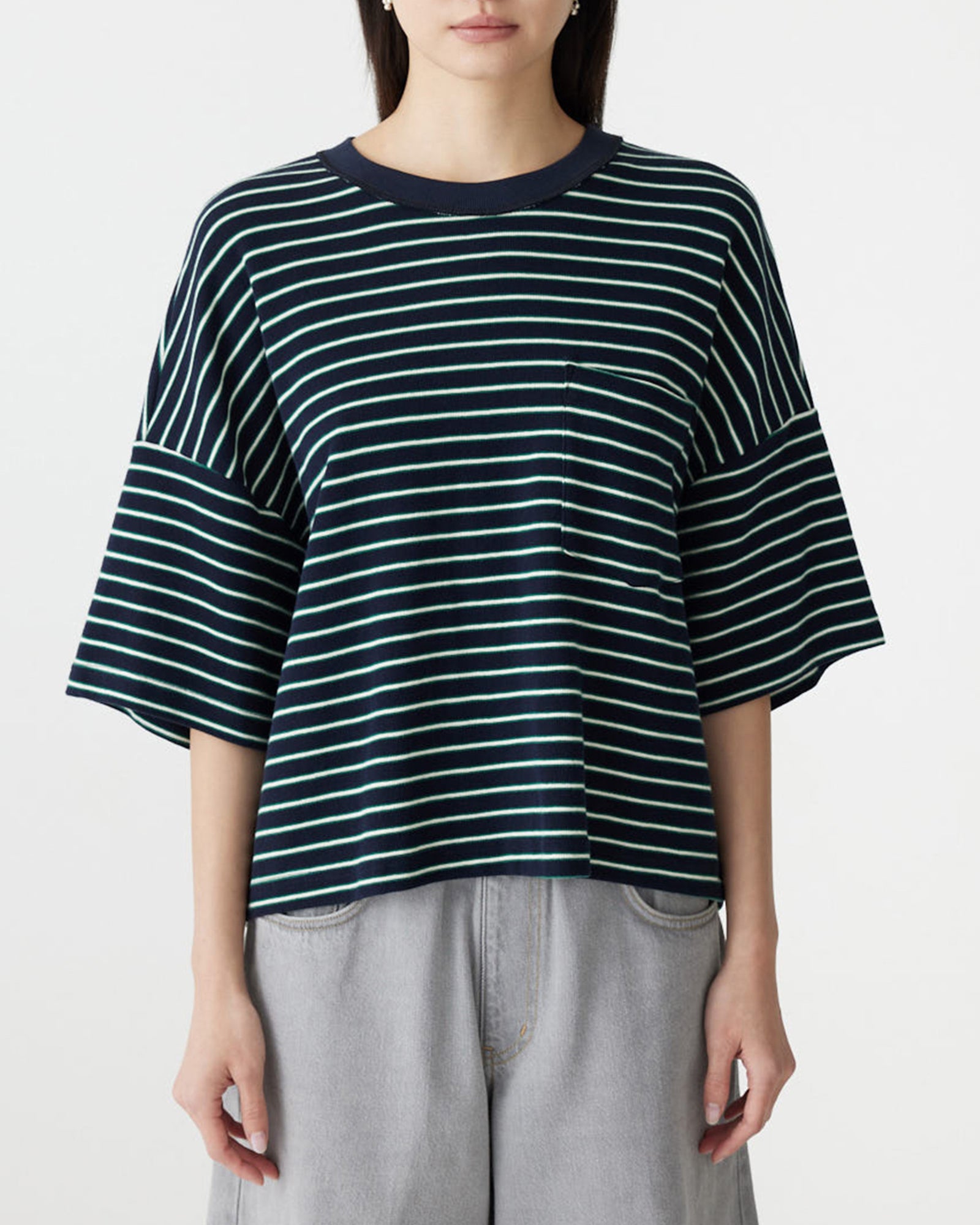 Reverse Stripe Boxy T-Shirt
