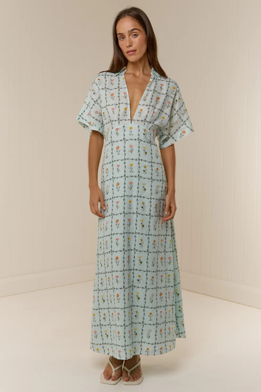 Jasmine Dress in Calypso Tile