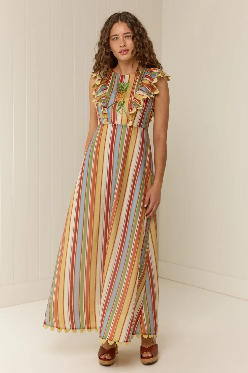 Quinn Dress in Anana Stripe