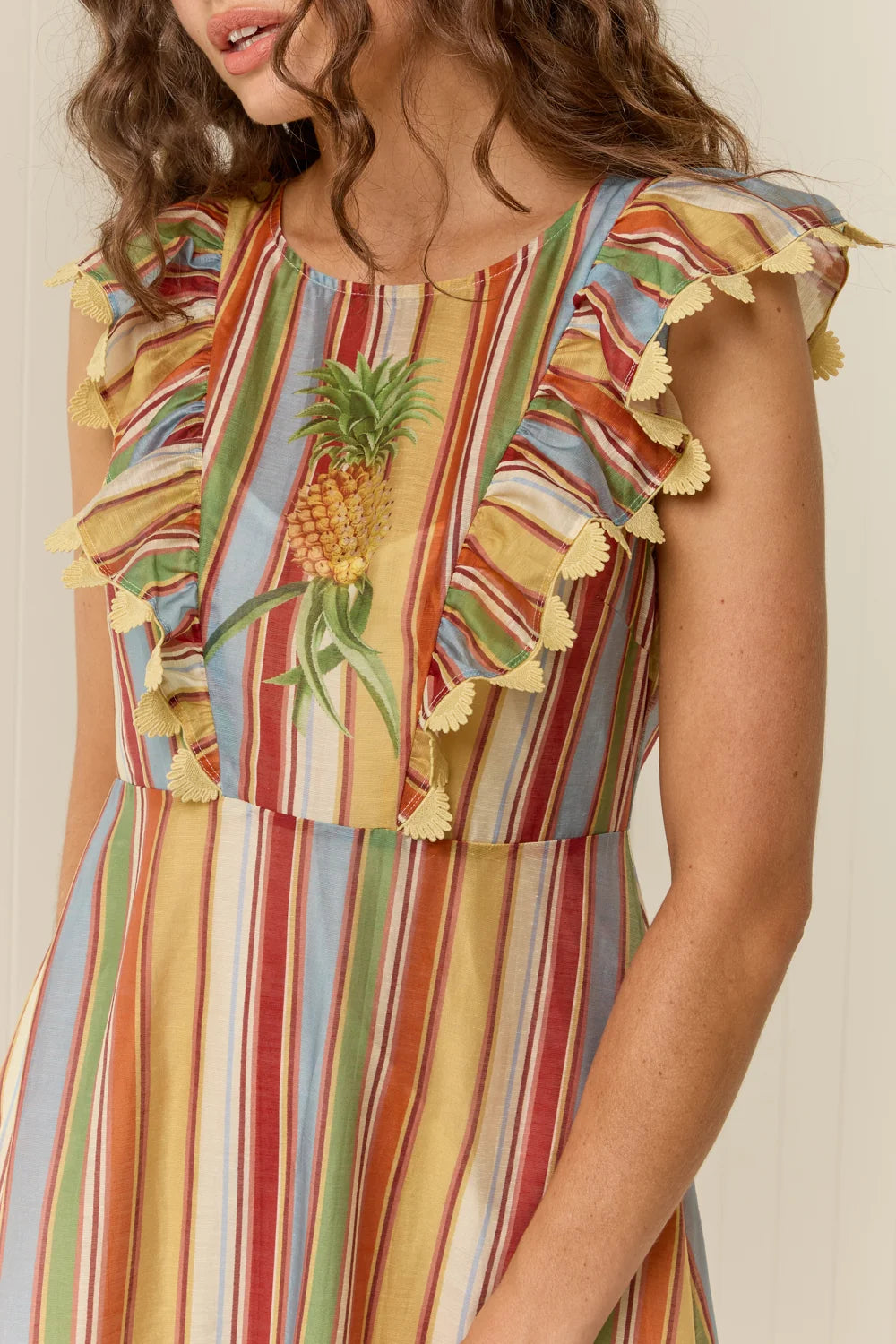 Quinn Dress in Anana Stripe