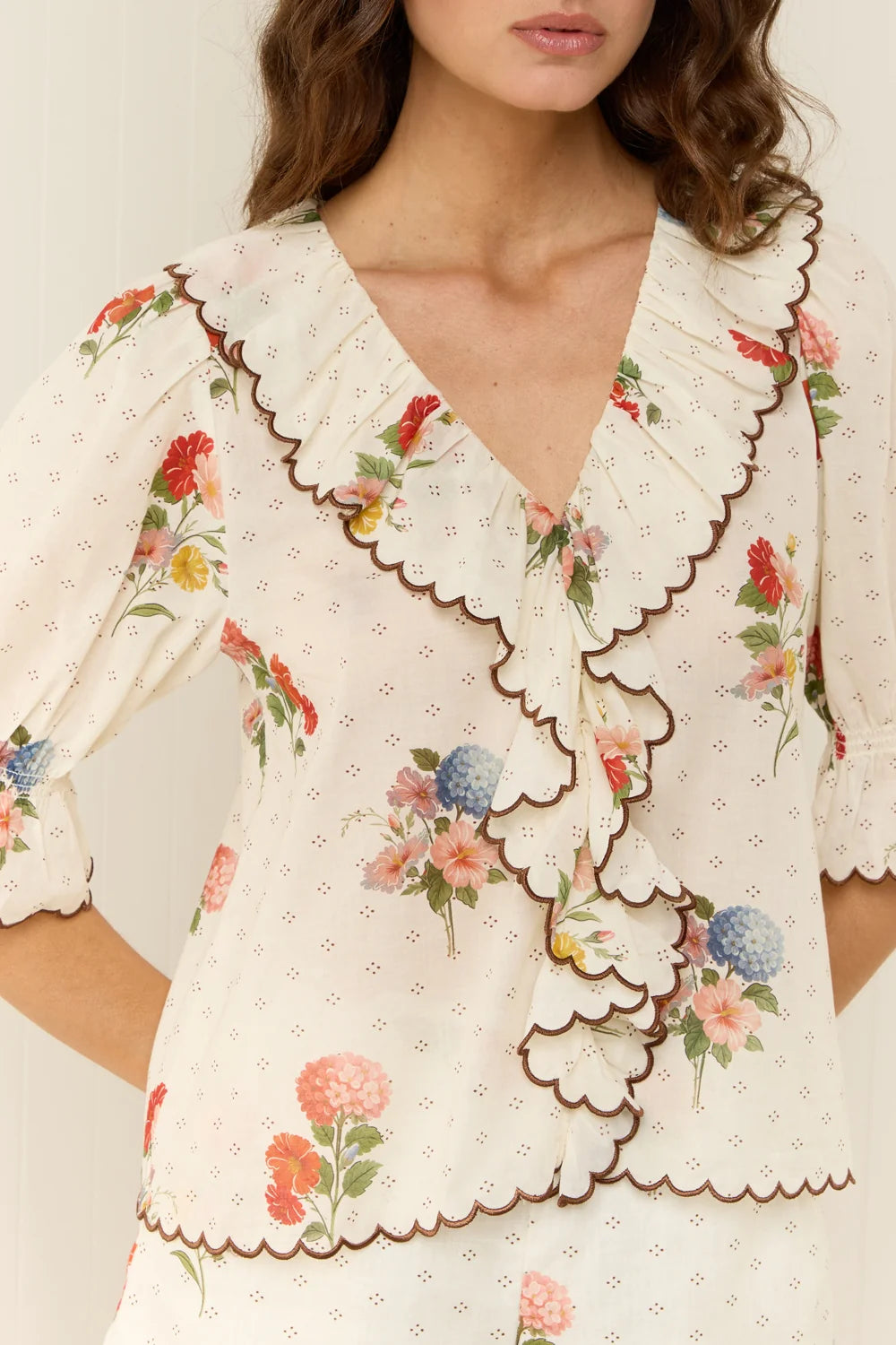 Etta Blouse in Dottie Blooms