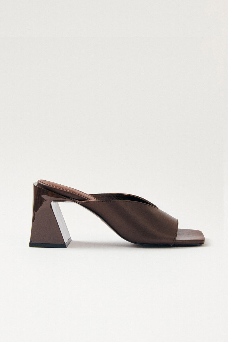 Tasha Leather Sandals in Brown