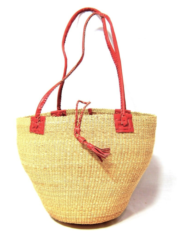 Basket Bag - Long Handle - Tan