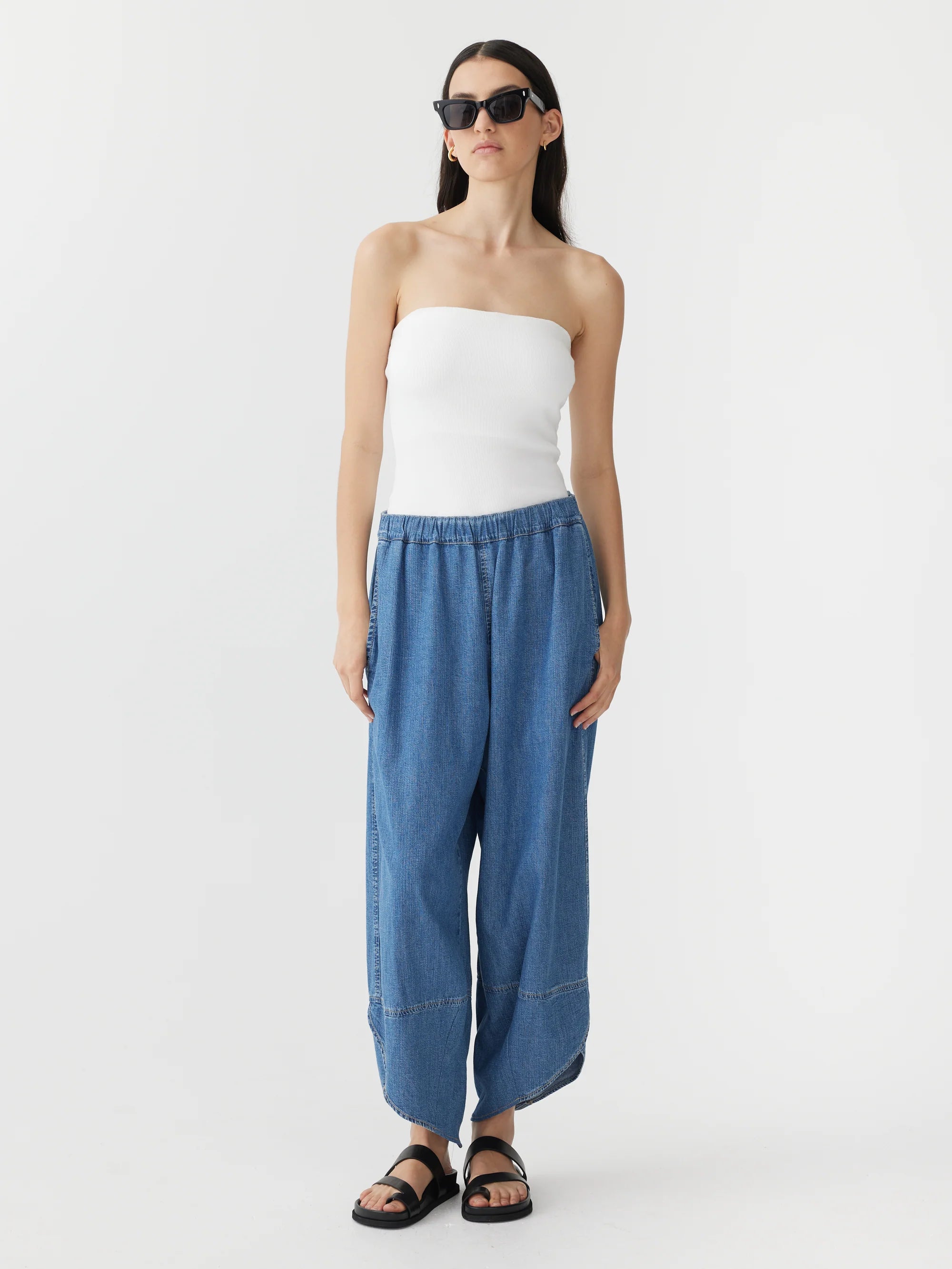 Denim Split Hem Pant