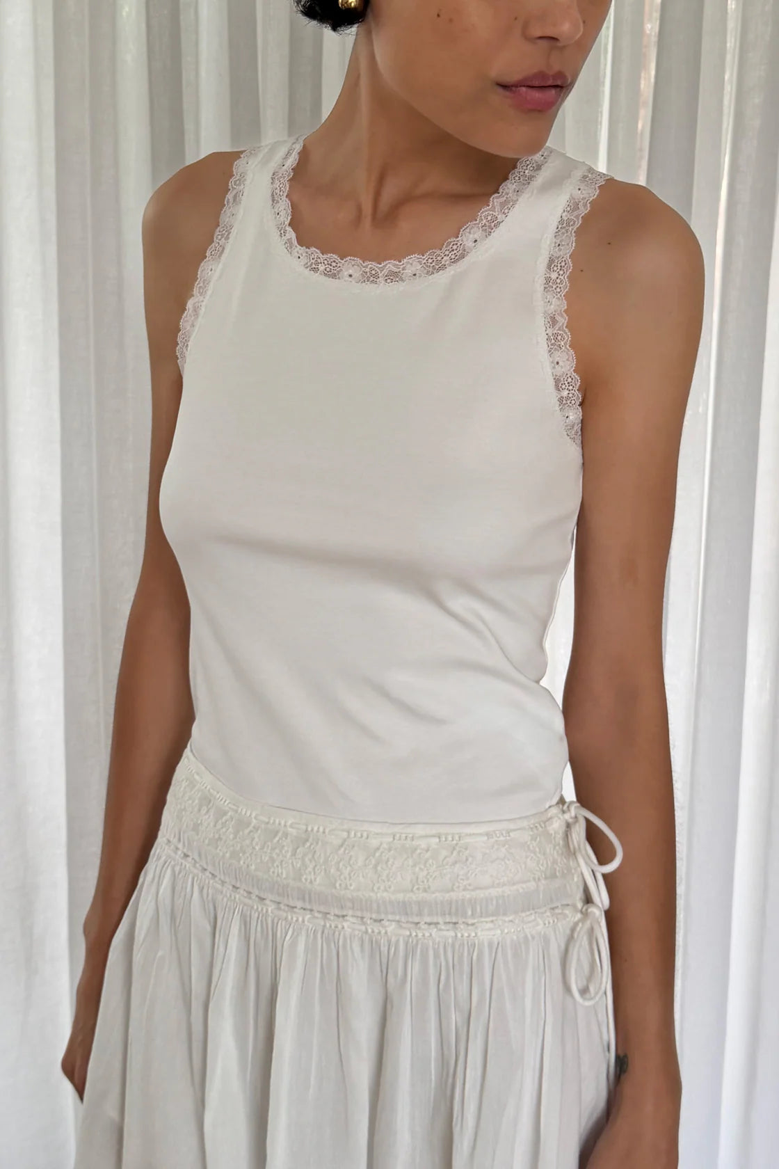 Roberta Tank in Ivory