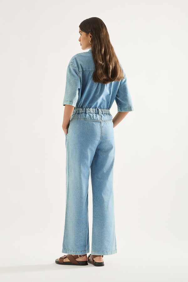 Amelia High Wide Leg Pant in Vision