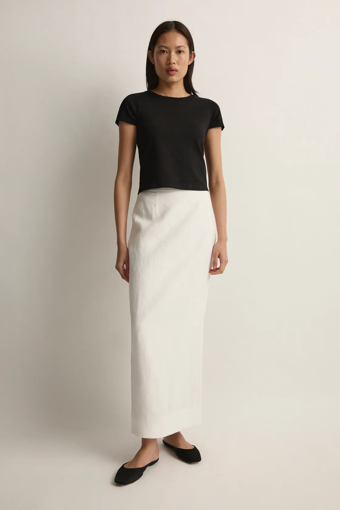 Emma Pencil Skirt in White