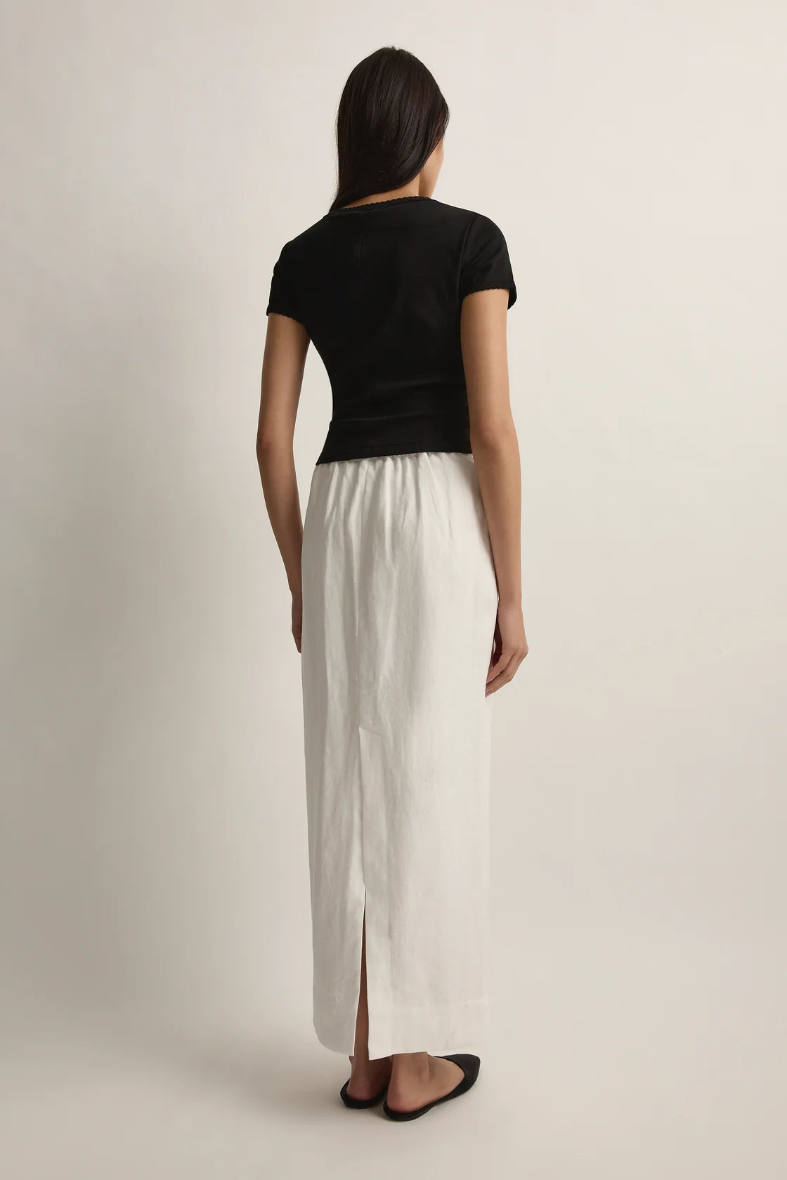 Emma Pencil Skirt in White