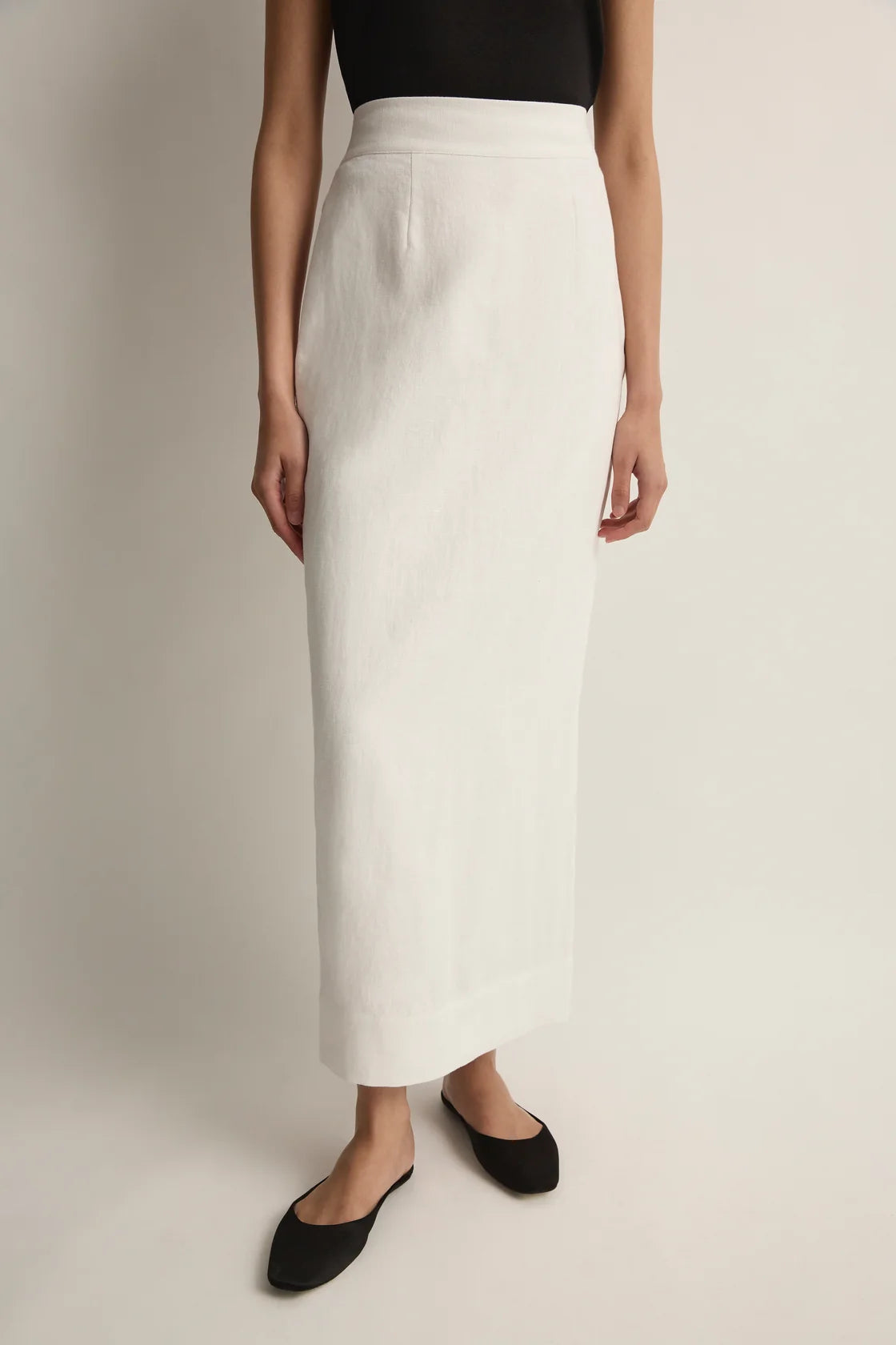 Emma Pencil Skirt in White