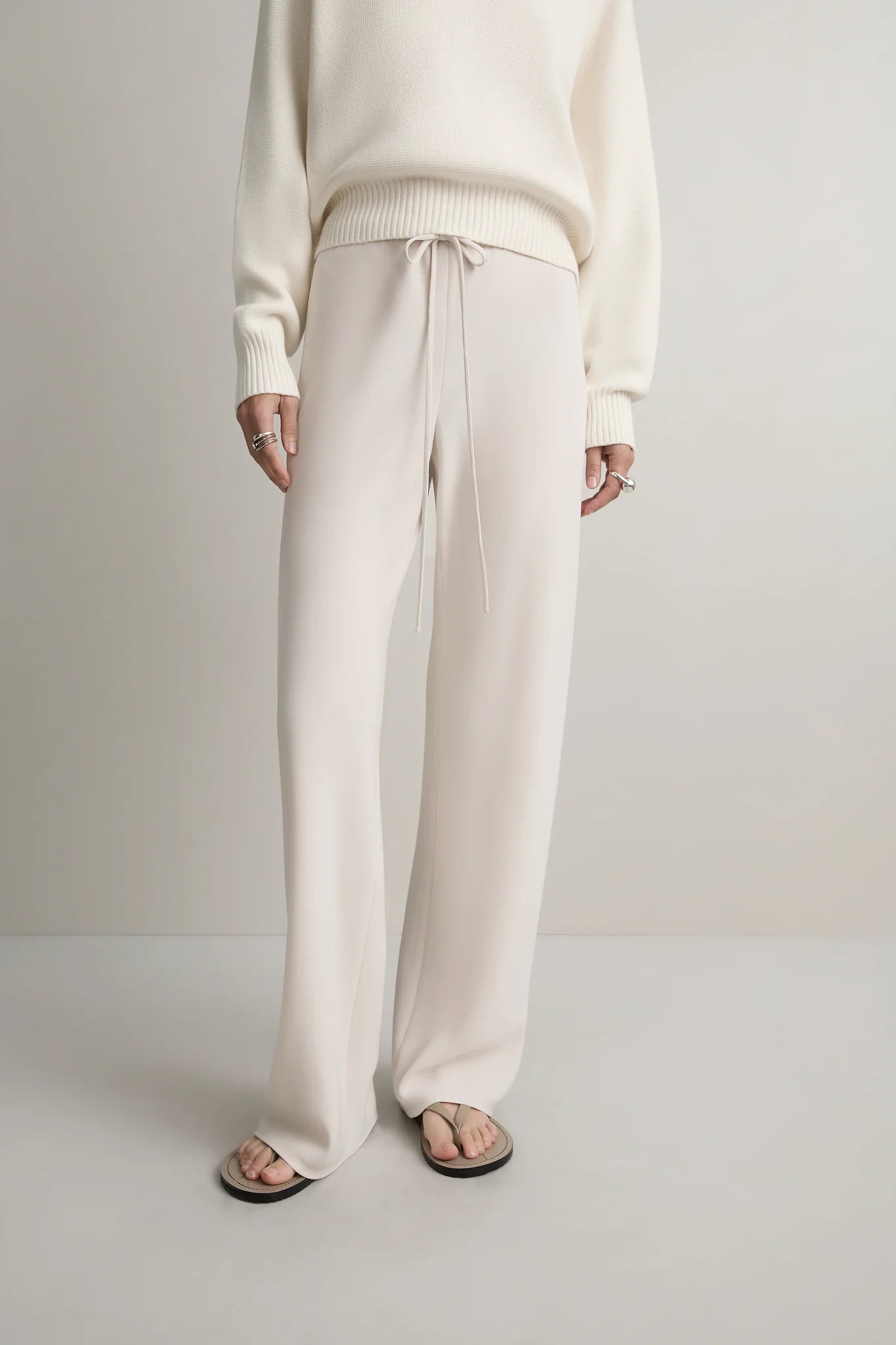 Estee Bias Pant in Oyster