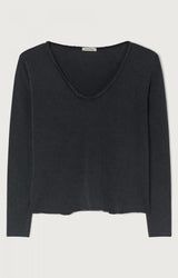 Sonoma Longsleeve V Neck T-Shirt in Vintage Black