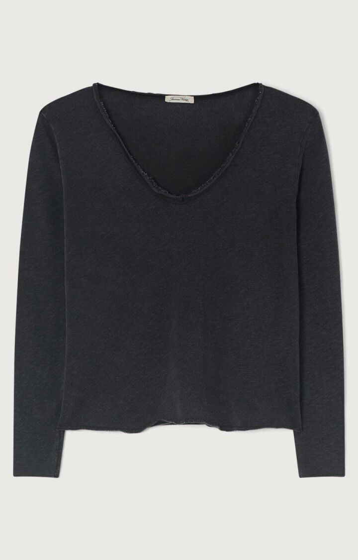 Sonoma L/S V Neck Fitted T-Shirt in Vintage Black