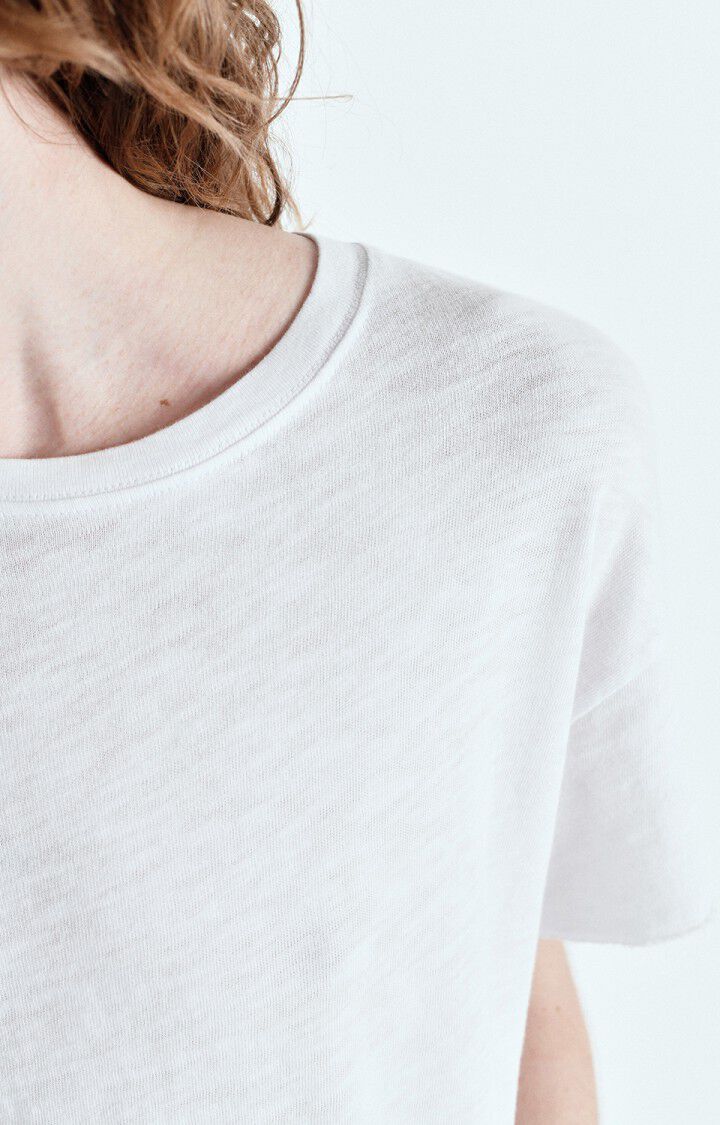 Sonoma Round Neck Raw Edge T-Shirt in White