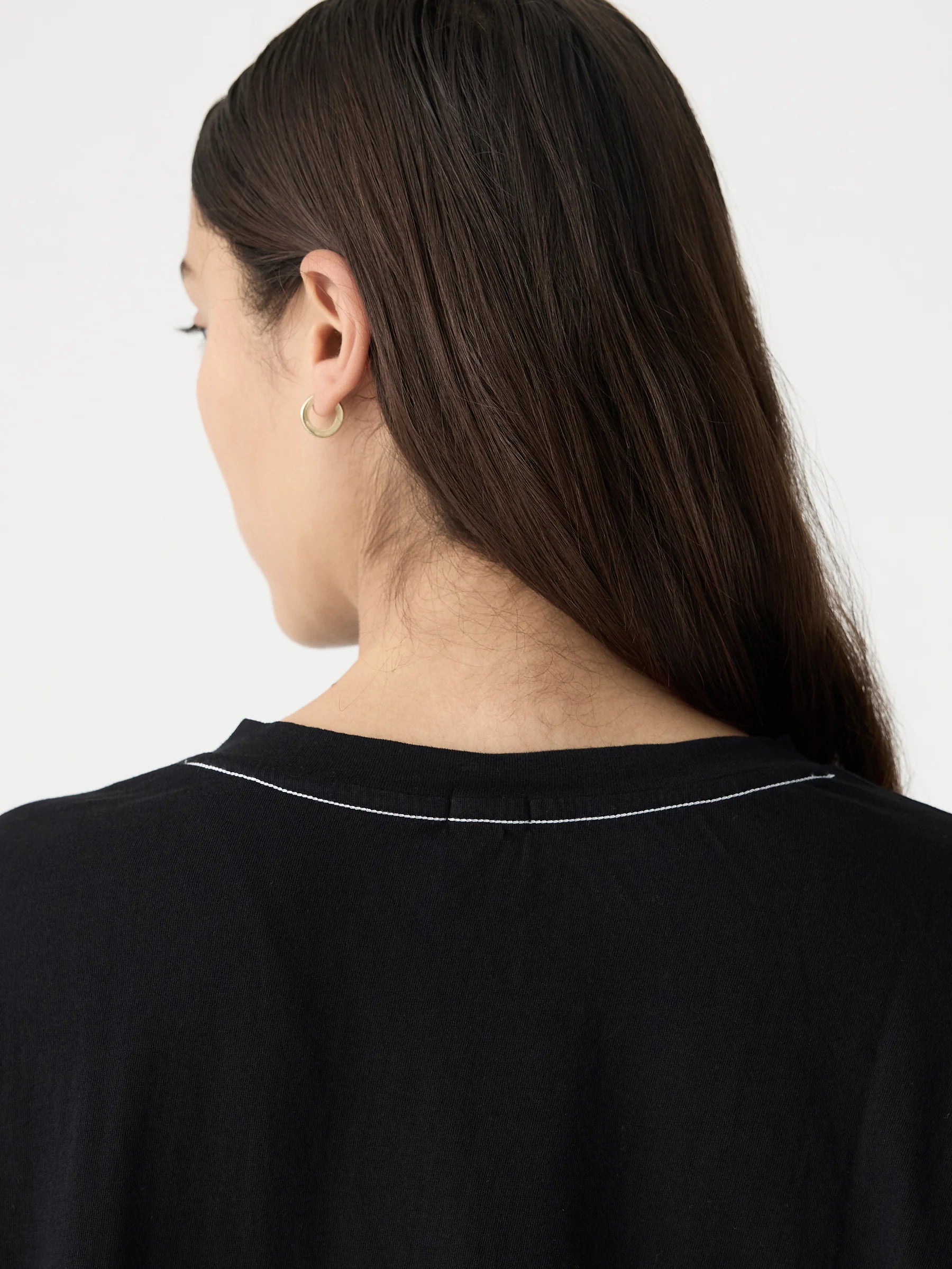 Slouch Side Step T-Shirt in Black