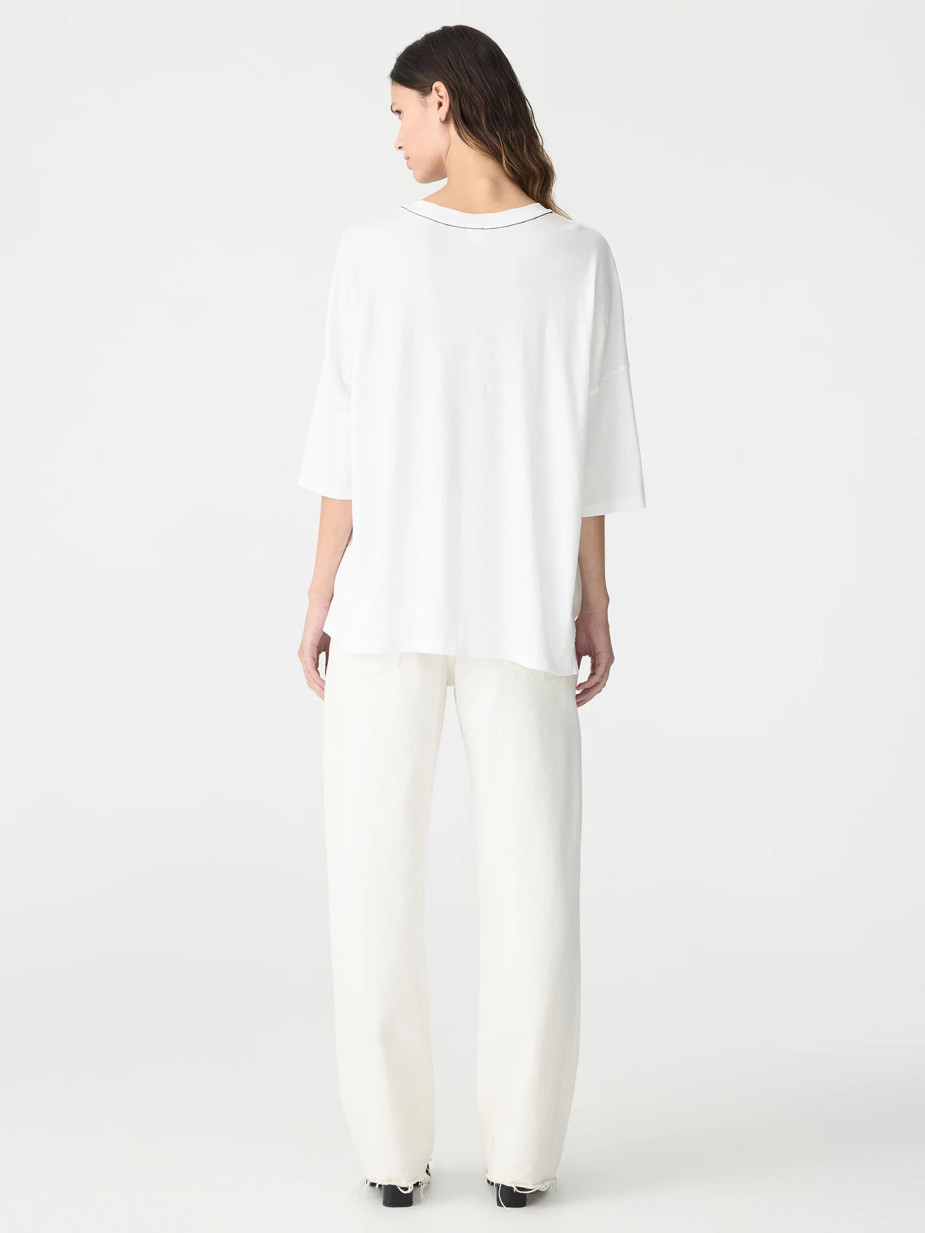 Slouch Side Step T-Shirt in White