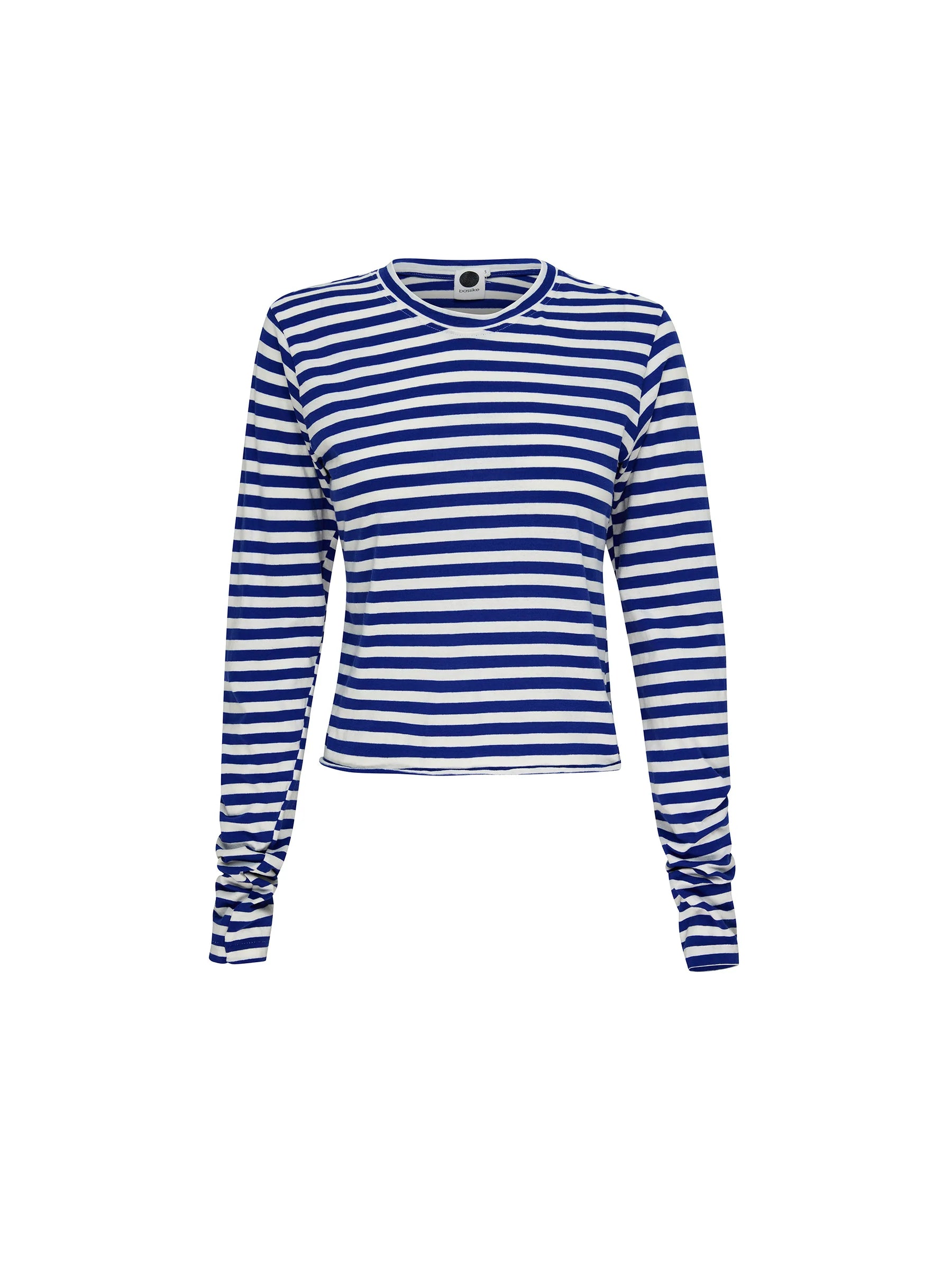 Stripe Baby L/S T-Shirt in Nat/Cobalt