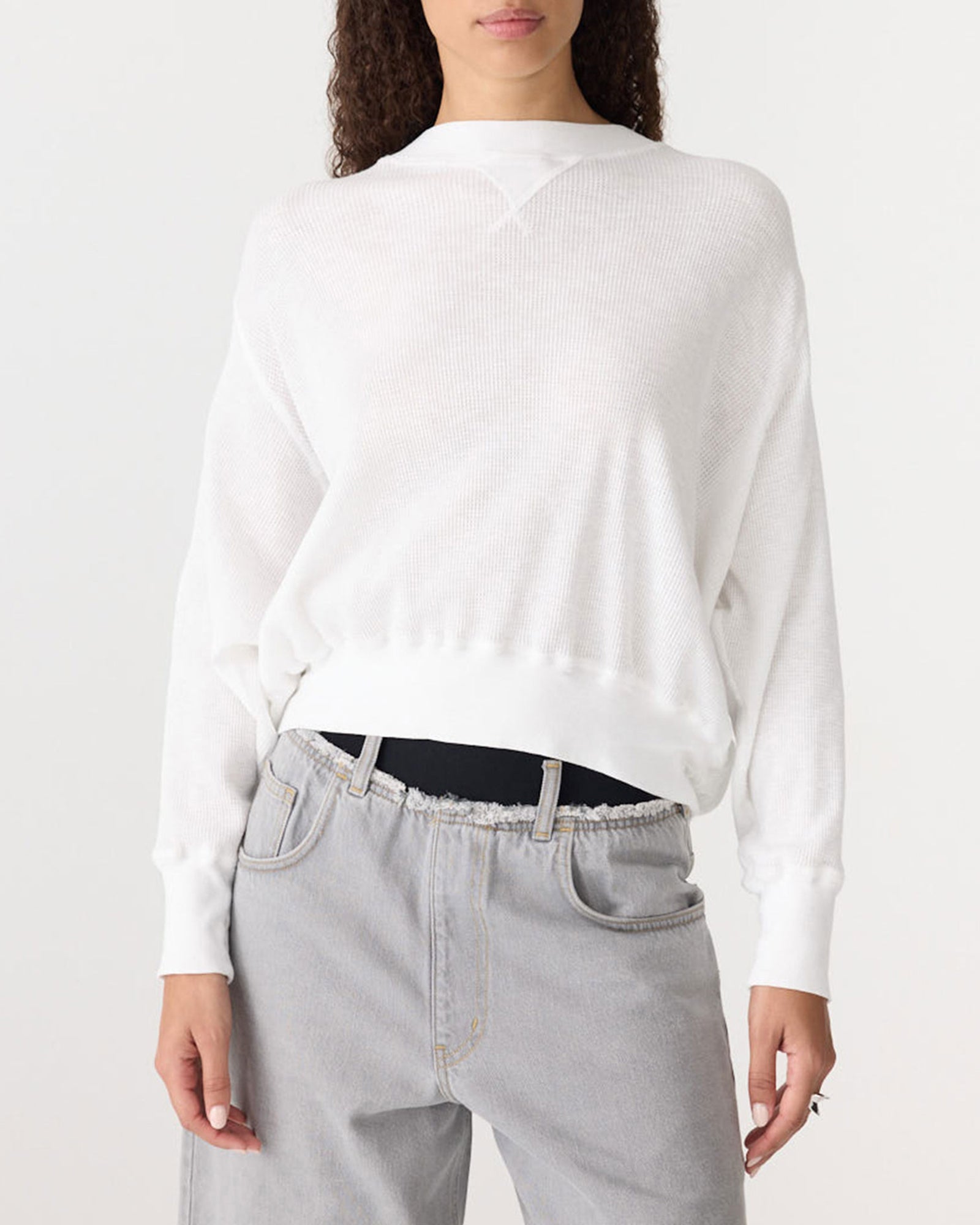 Waffle Batwing Sweatshirt