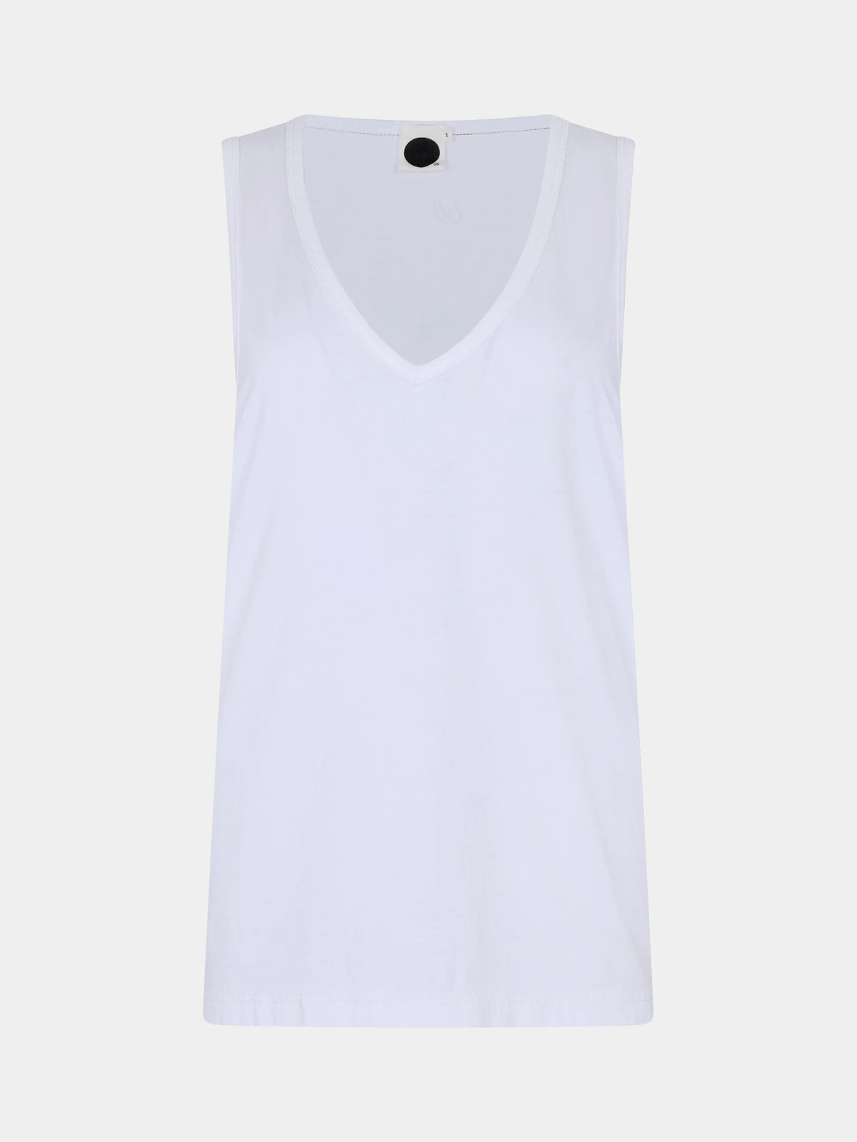 Classic V Neck Tank in White