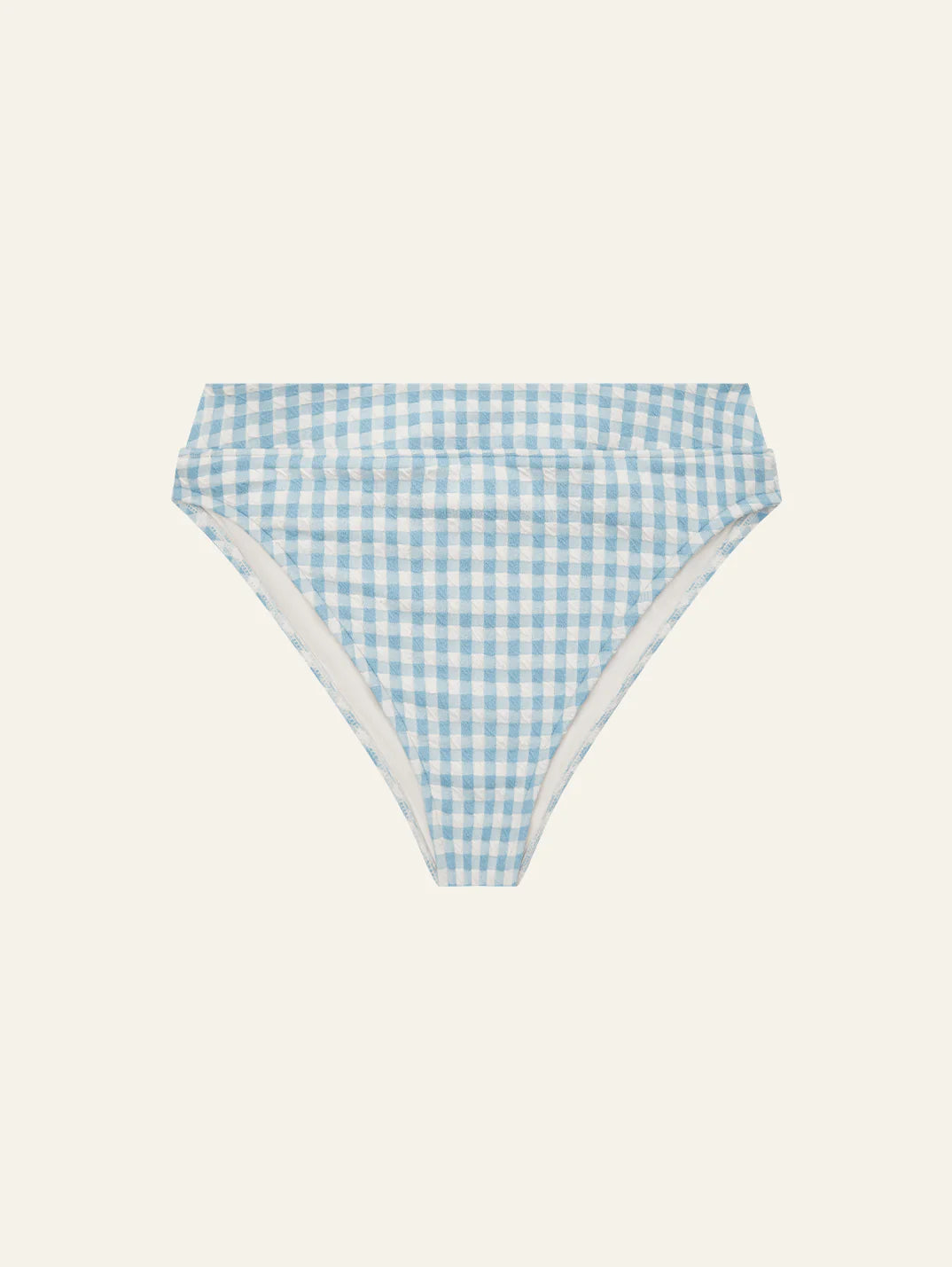 Mid High Cut Pant in Chambray Gingham