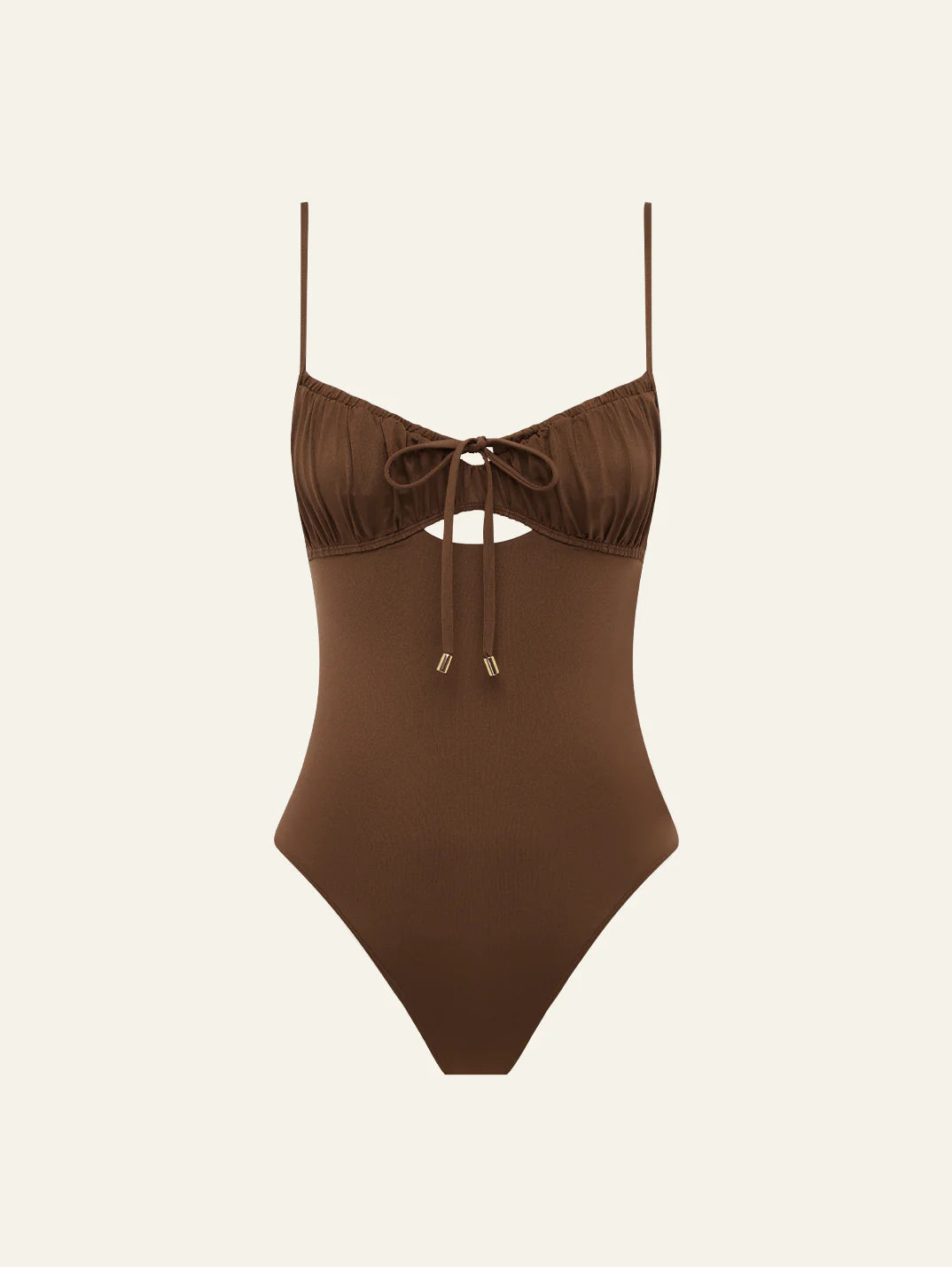 Solstice Ruched One Piece in Mocha