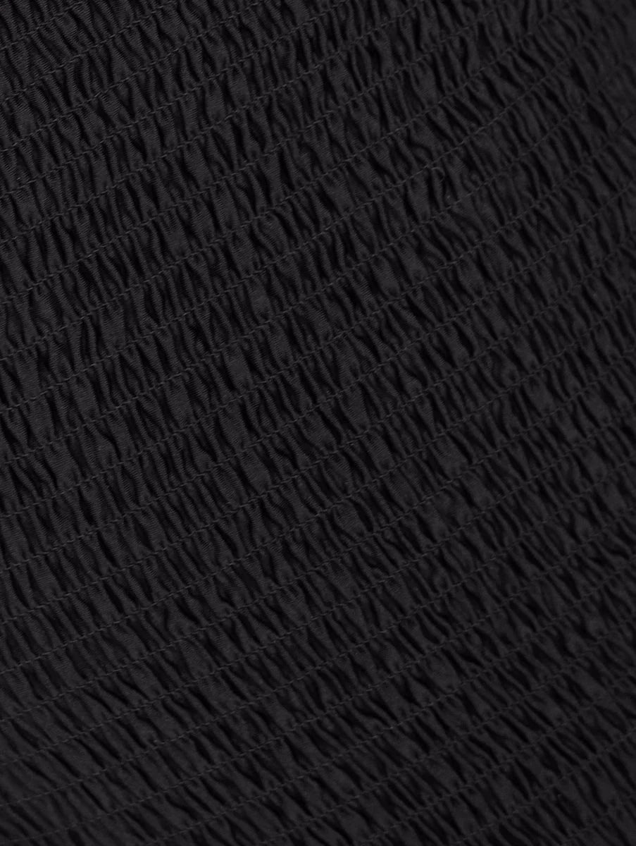 Shirred One Piece in Noir