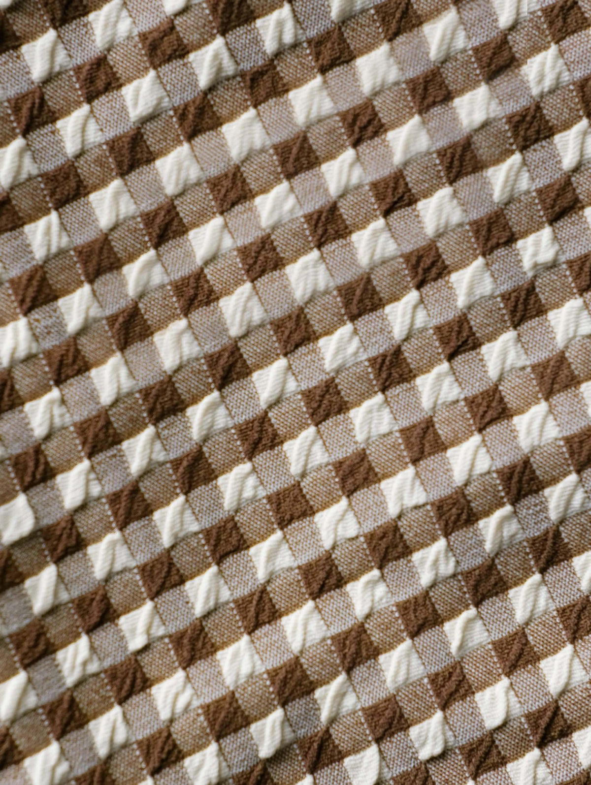 Essential Crop in Toffee Gingham
