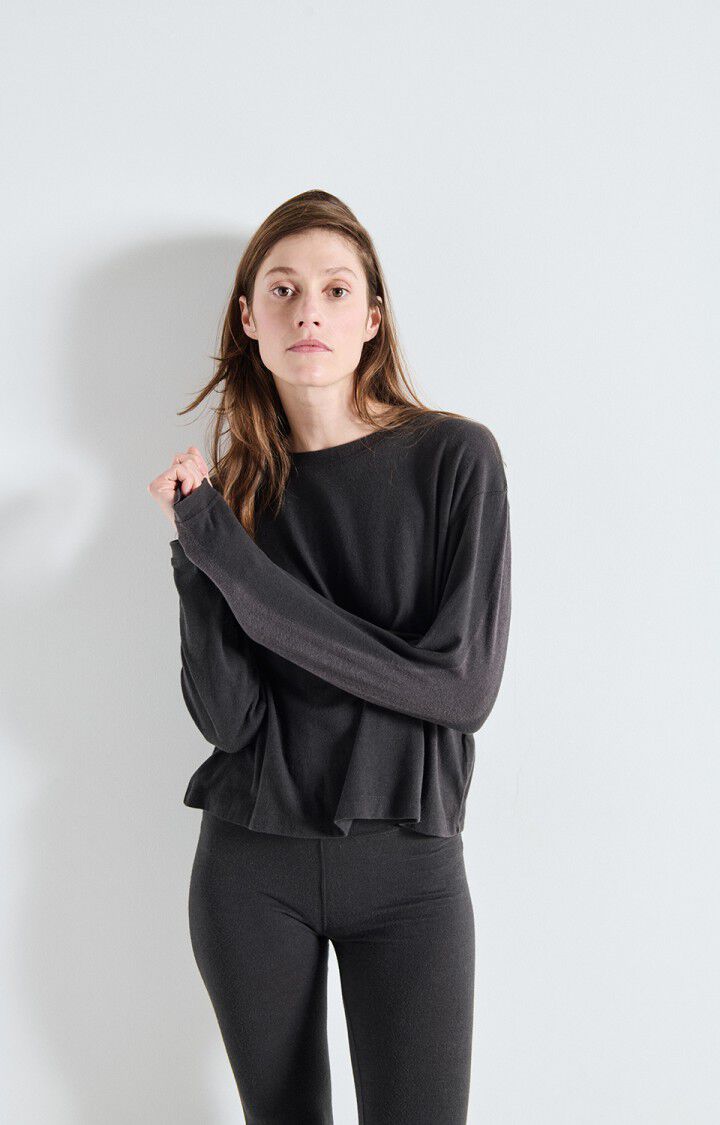 Ypawood L/S T-shirt in Carbon Melange