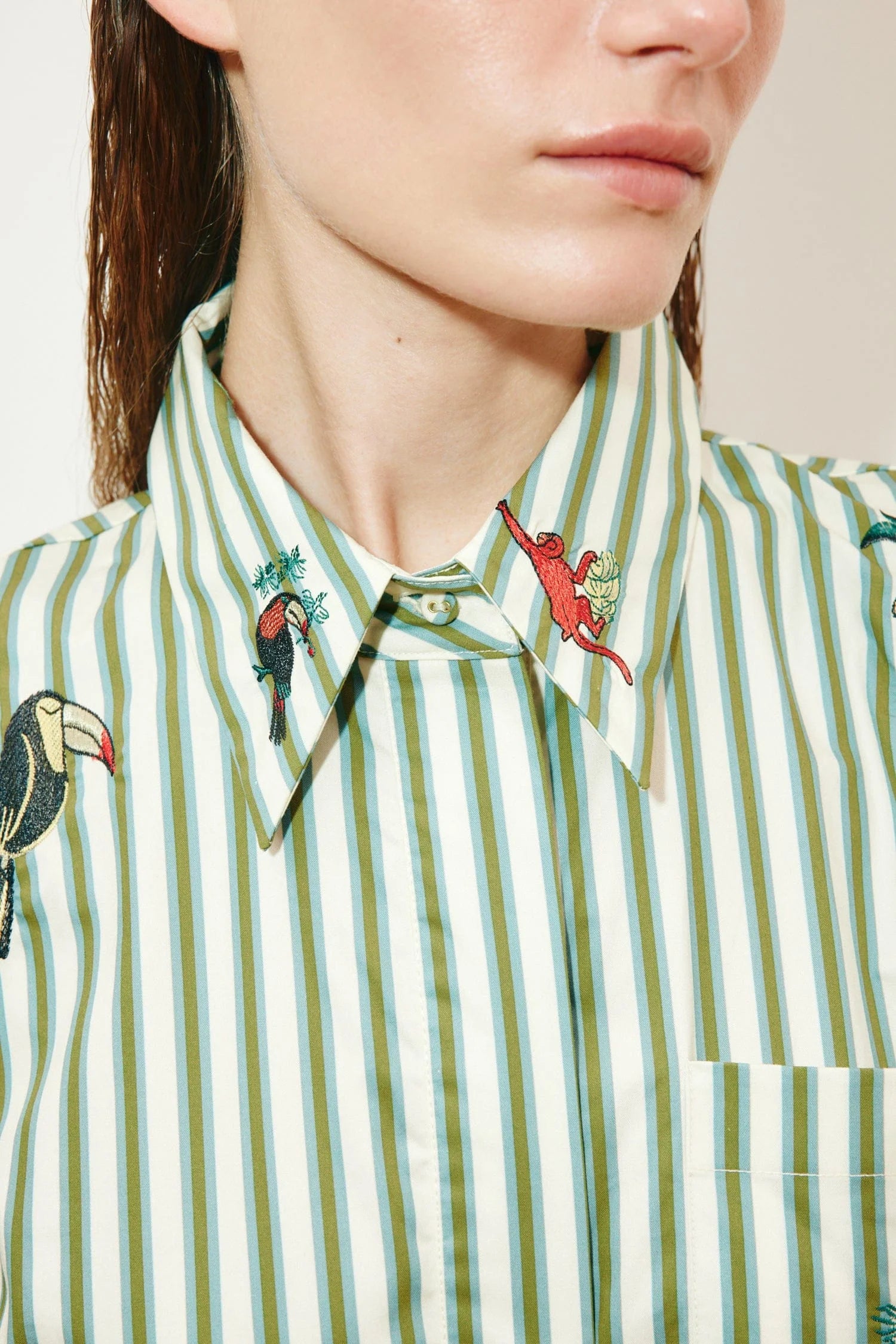 Bisou Embroidered Shirtdresss