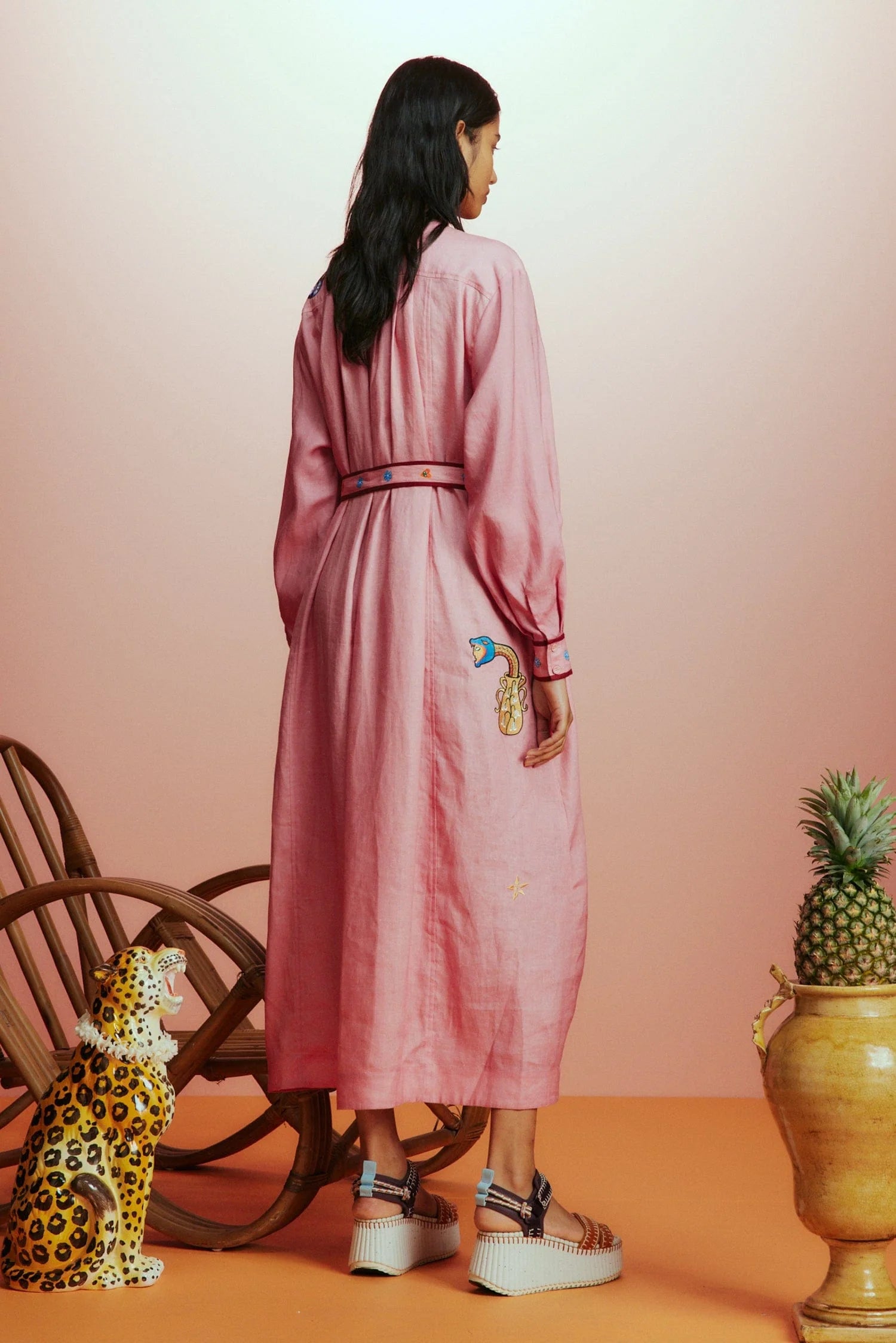 Timmy Embroidered Shirtdress