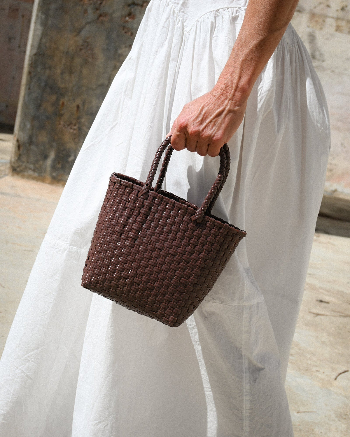 Micro Tote in Cioccolato