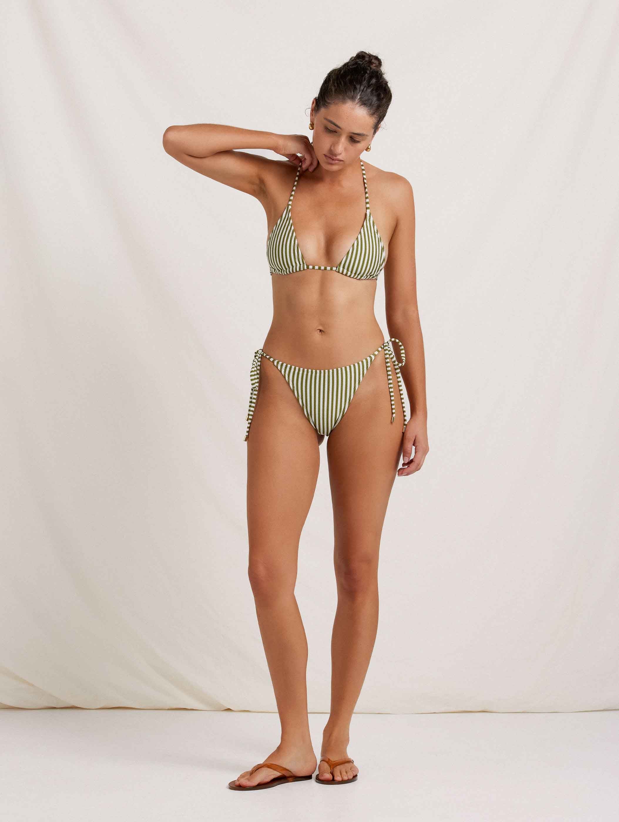 Essential String Pant in Fern Stripe