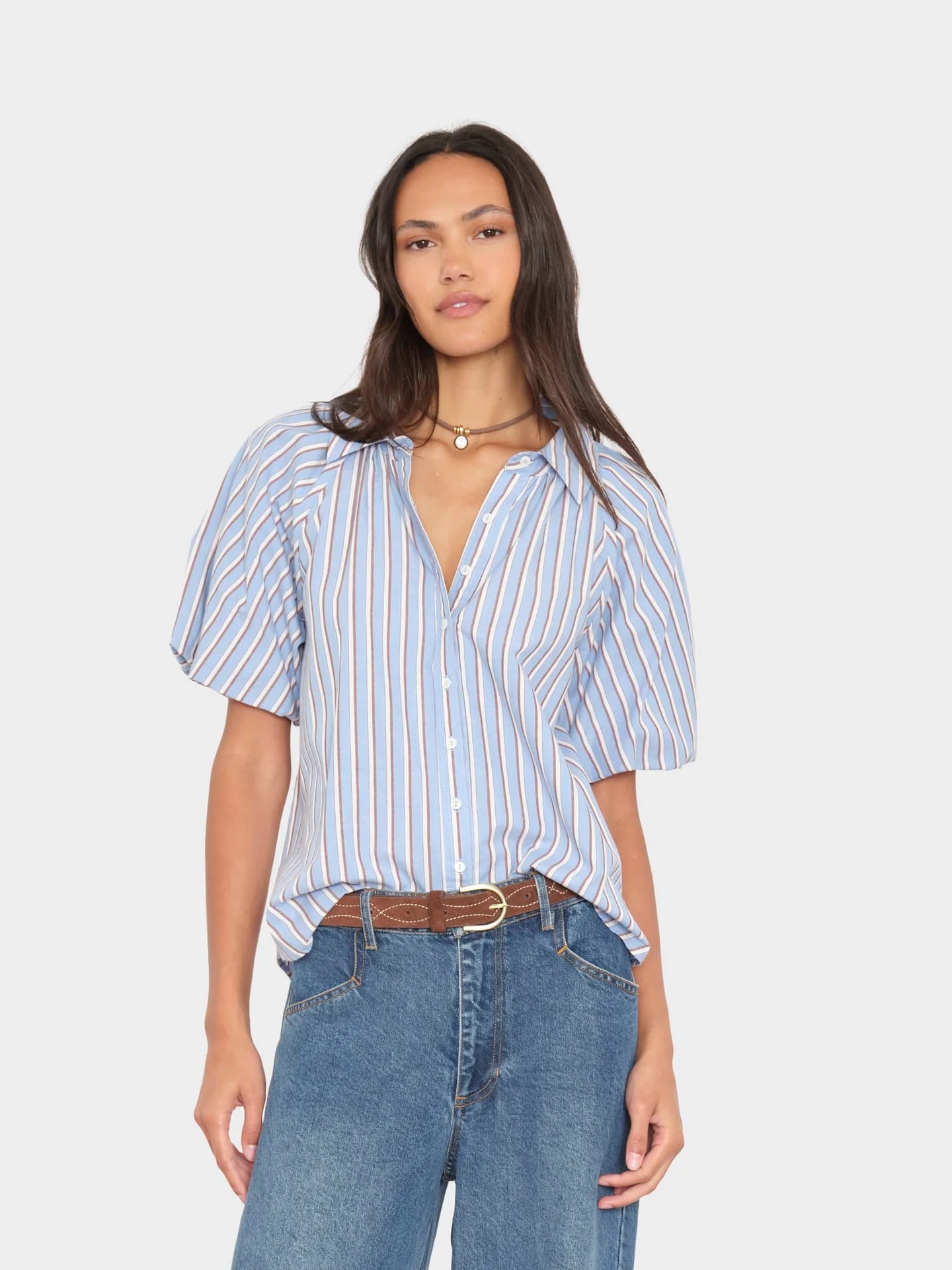 Lyla Shirt in Blue Cedar