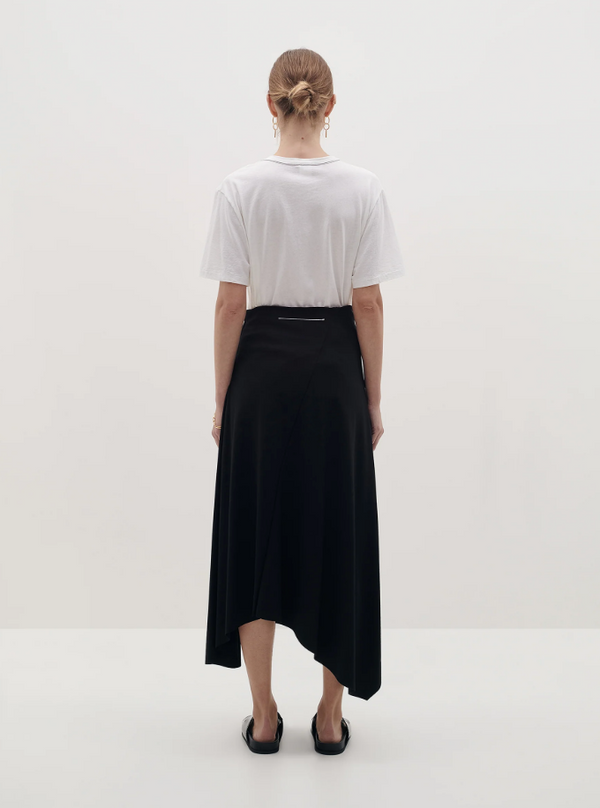 Asymmetric Viscose Jersey Skirt